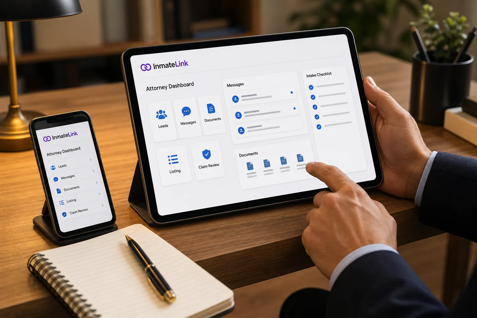 Defense attorney client tools inside InmateLink