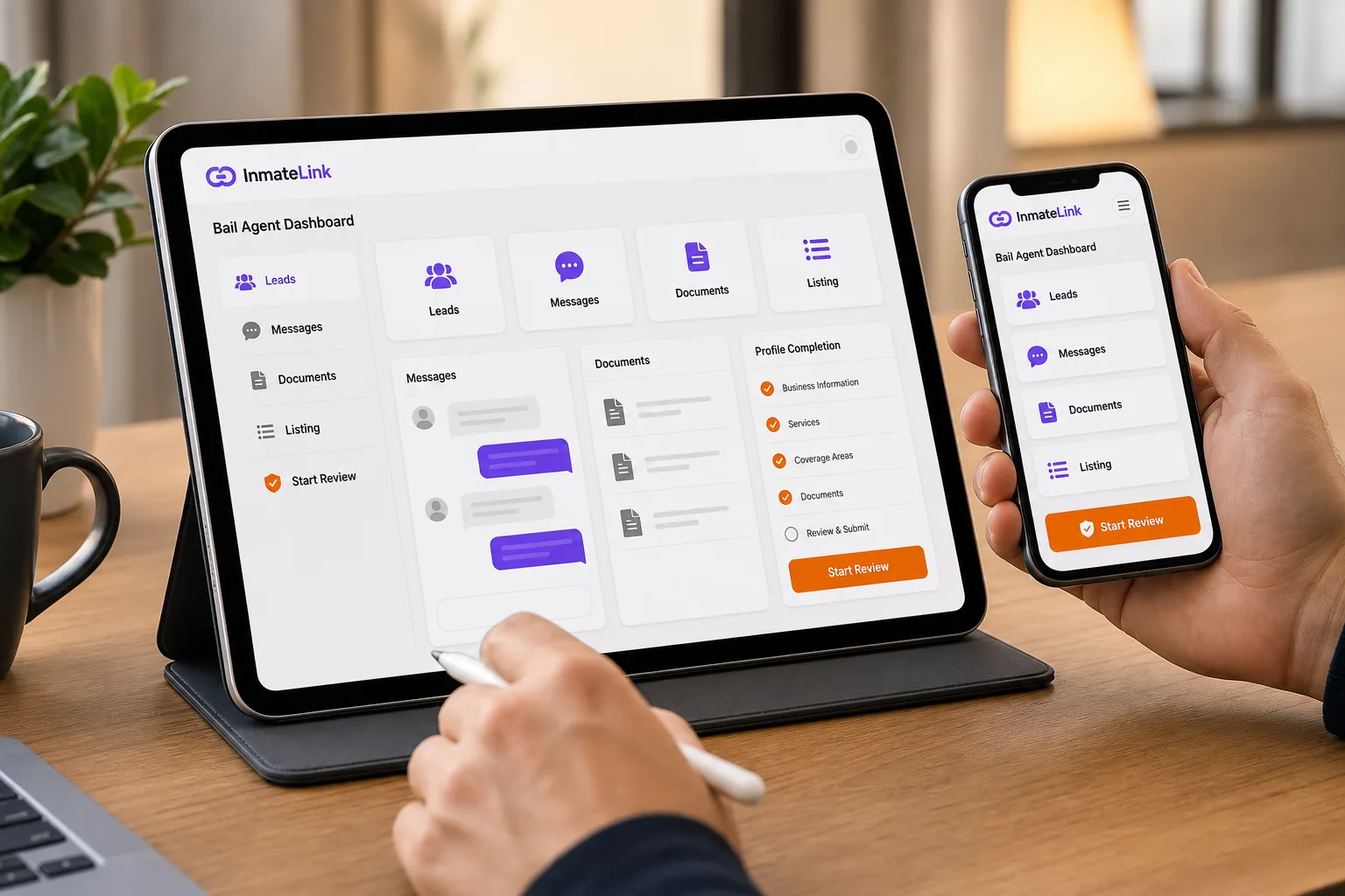 Bail agent provider tools inside InmateLink
